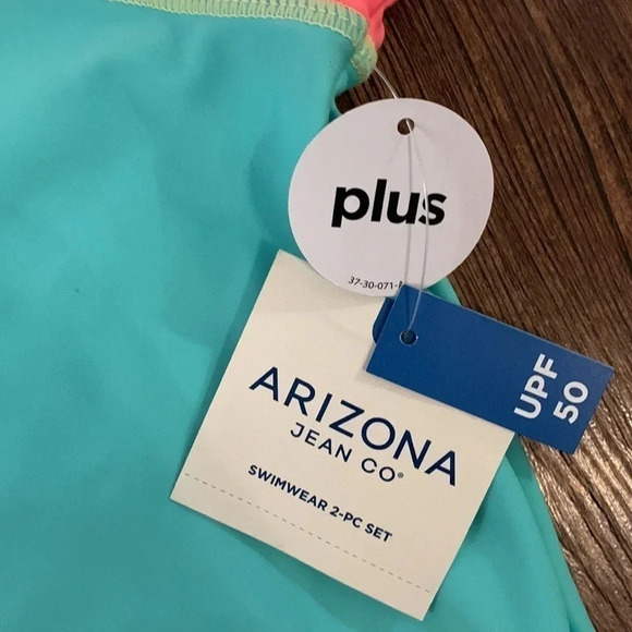 Girls Swimsuit Tankini Brief Size XL 18 plus Arizona Co NWT - Picture 5 of 8